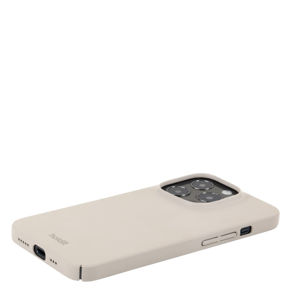 Holdit iPhone 15 Pro Slim Plastic Cover - Light Beige