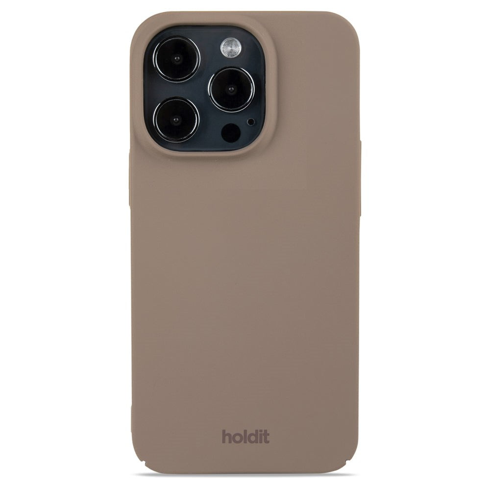 Holdit iPhone 15 Pro Slim Plastic Cover - Mocha Brown