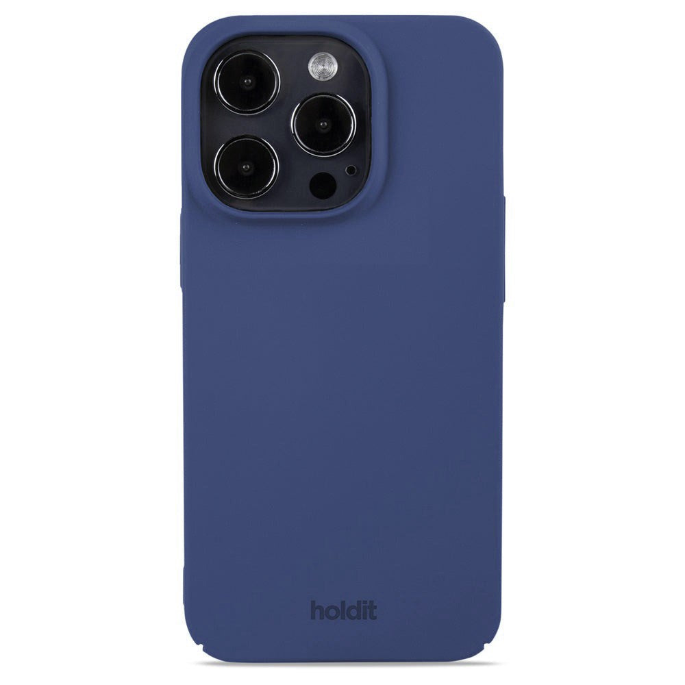 Holdit iPhone 15 Pro Slim Plastic Cover - Denim Blue