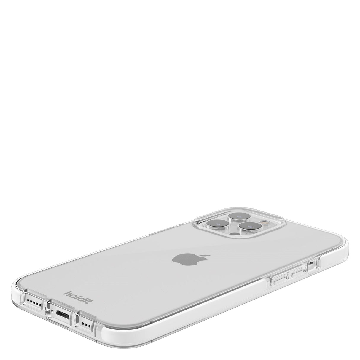 Holdit iPhone 15 Pro Max Seethru Mobil Cover - White