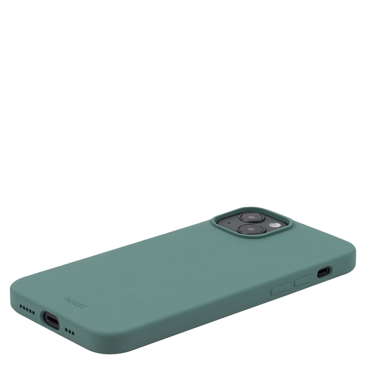 Holdit iPhone 15 Plus Soft Touch Silikone Mobil Cover - Moss Green