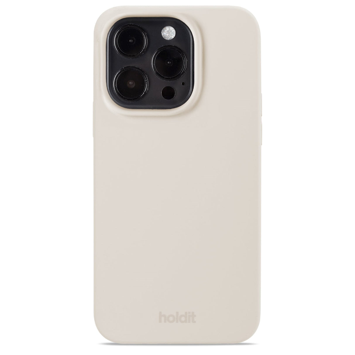 Holdit iPhone 15 Pro Soft Touch Silikone Mobil Cover - Light Beige