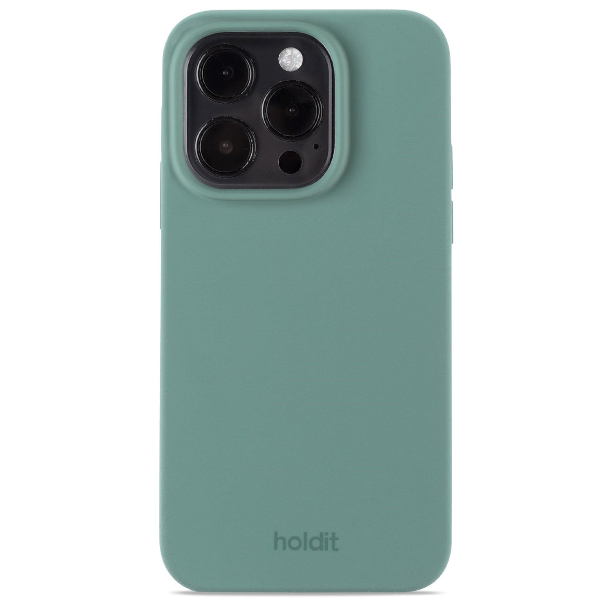 Holdit iPhone 15 Pro Soft Touch Silikone Mobil Cover - Moss Green