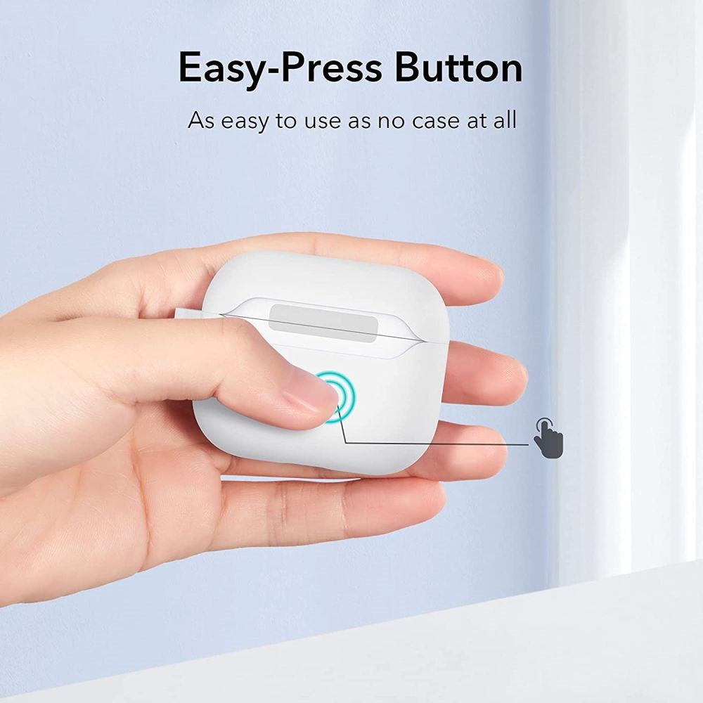 Apple Airpods (3. gen.) ESR Bounce Silikone Cover m. Karabinhage - Hvid