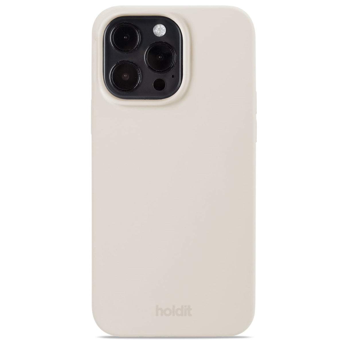 Holdit iPhone 15 Pro Max Soft Touch Silikone Mobil Cover - Light Beige