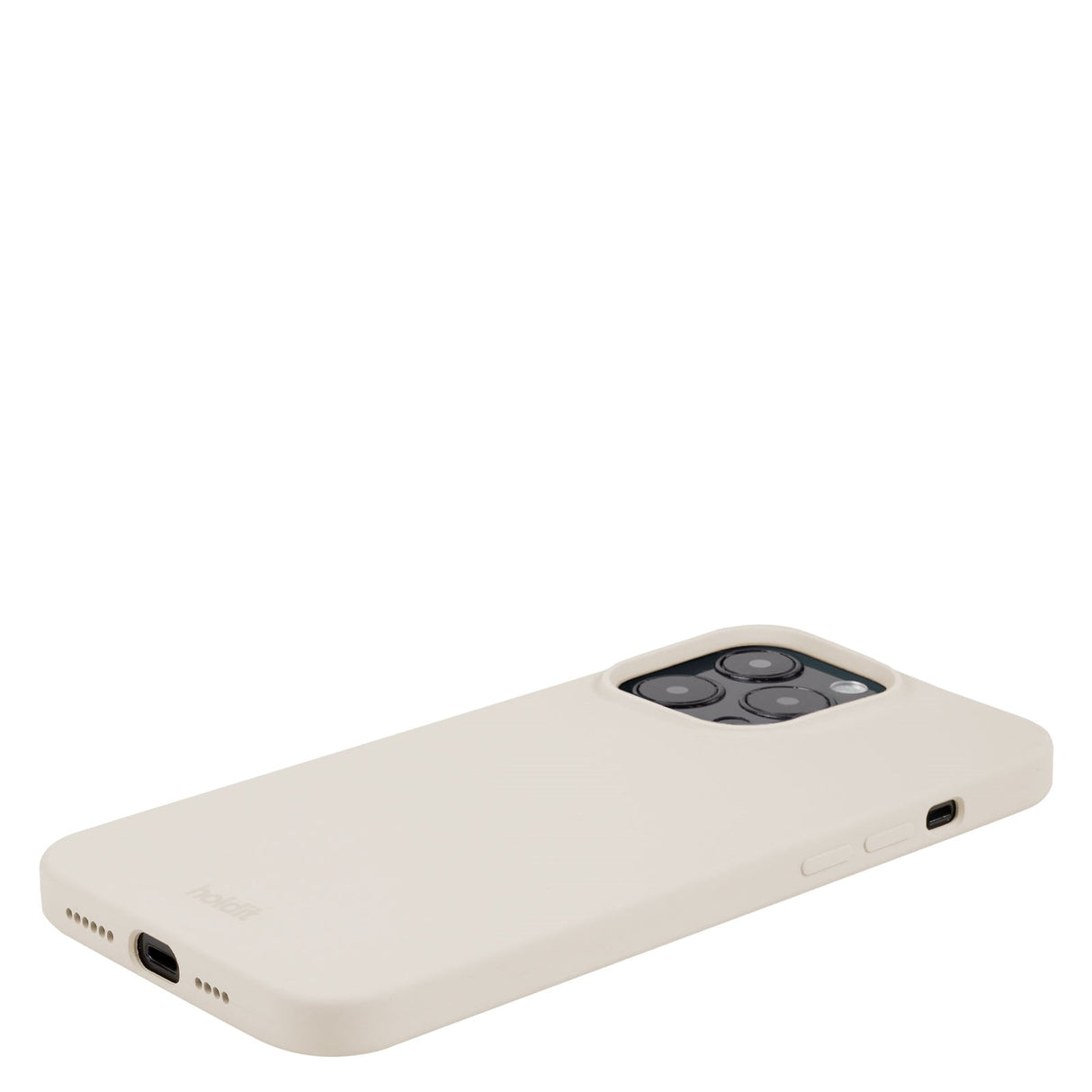 Holdit iPhone 15 Pro Max Soft Touch Silikone Mobil Cover - Light Beige