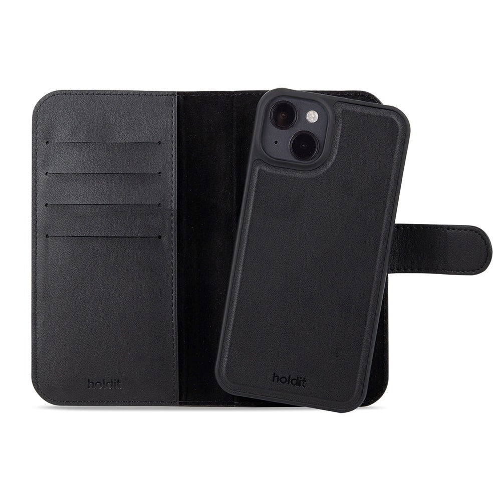 Holdit iPhone 15 Wallet Case Magnet Plus - Mobil Cover - Black
