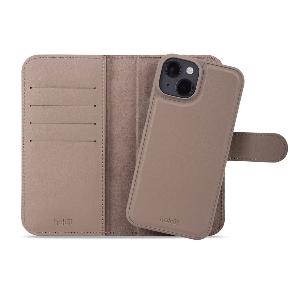 Holdit iPhone 15 Wallet Case Magnet Plus - Mobil Cover - Mocha Brown