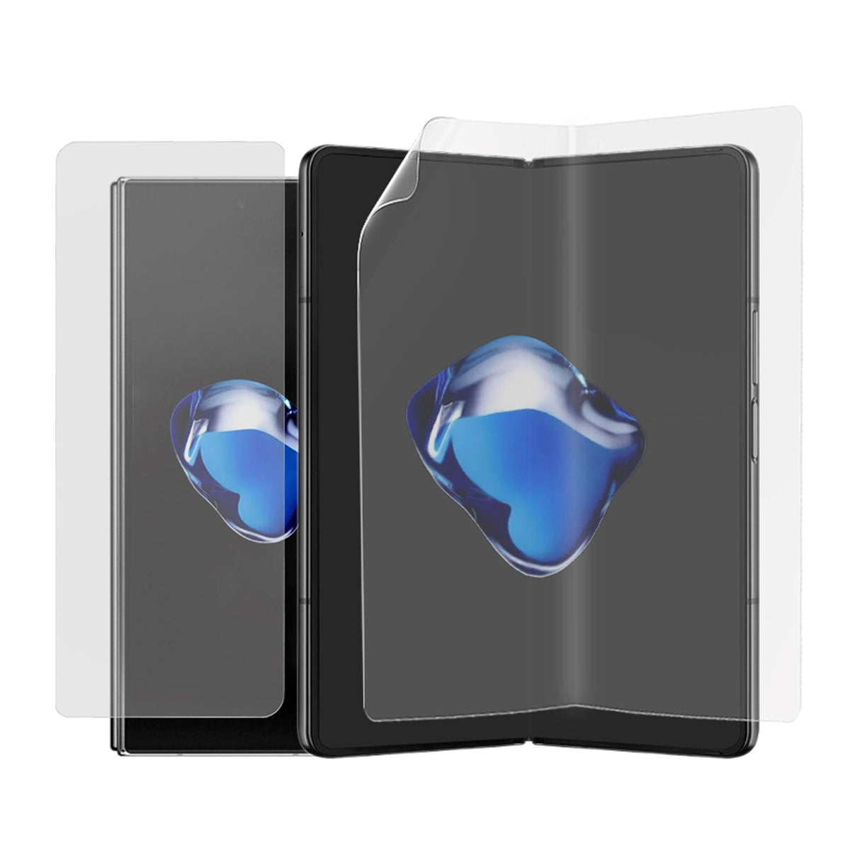 Samsung Galaxy Z Fold4 Holdit Plastik Beskyttelsesfilm - Gennemsigtig