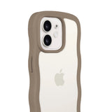 iPhone 12 / 12 Pro Holdit Wavy Case - Mocha Brown / Transparent