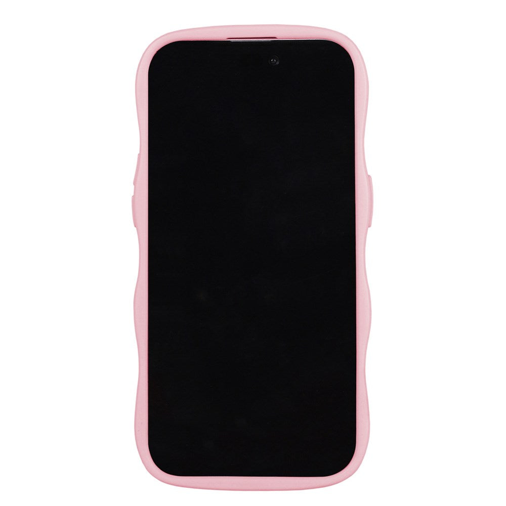 iPhone 15 / 14 / 13 Holdit Wavy Case - Pink / Transparent