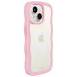 iPhone 15 Plus / 14 Plus Holdit Wavy Case - Pink / Transparent