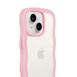 iPhone 15 Plus / 14 Plus Holdit Wavy Case - Pink / Transparent