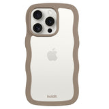 iPhone 15 Pro Max Holdit Wavy Case - Mocha Brown / Transparent