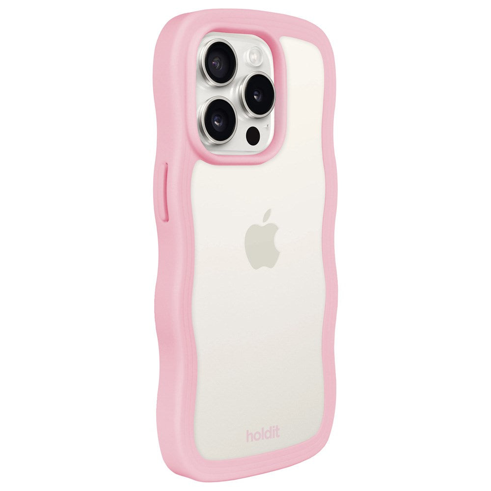 iPhone 15 Pro Max Holdit Wavy Case - Pink / Transparent