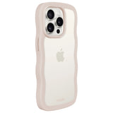 iPhone 14 Pro Max Holdit Wavy Case - Light Beige / Transparent