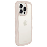 iPhone 15 Pro Holdit Wavy Case - Light Beige / Transparent