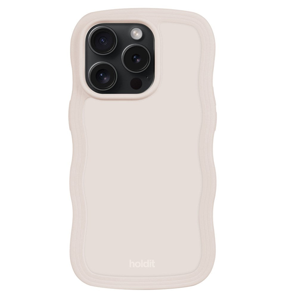iPhone 14 Pro Holdit Wavy Case - Light Beige
