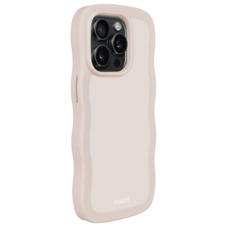 iPhone 15 Pro Holdit Wavy Case - Light Beige