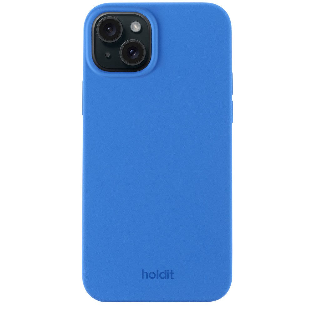 Holdit iPhone 15 Soft Touch Silikone Mobil Cover - Sky Blue