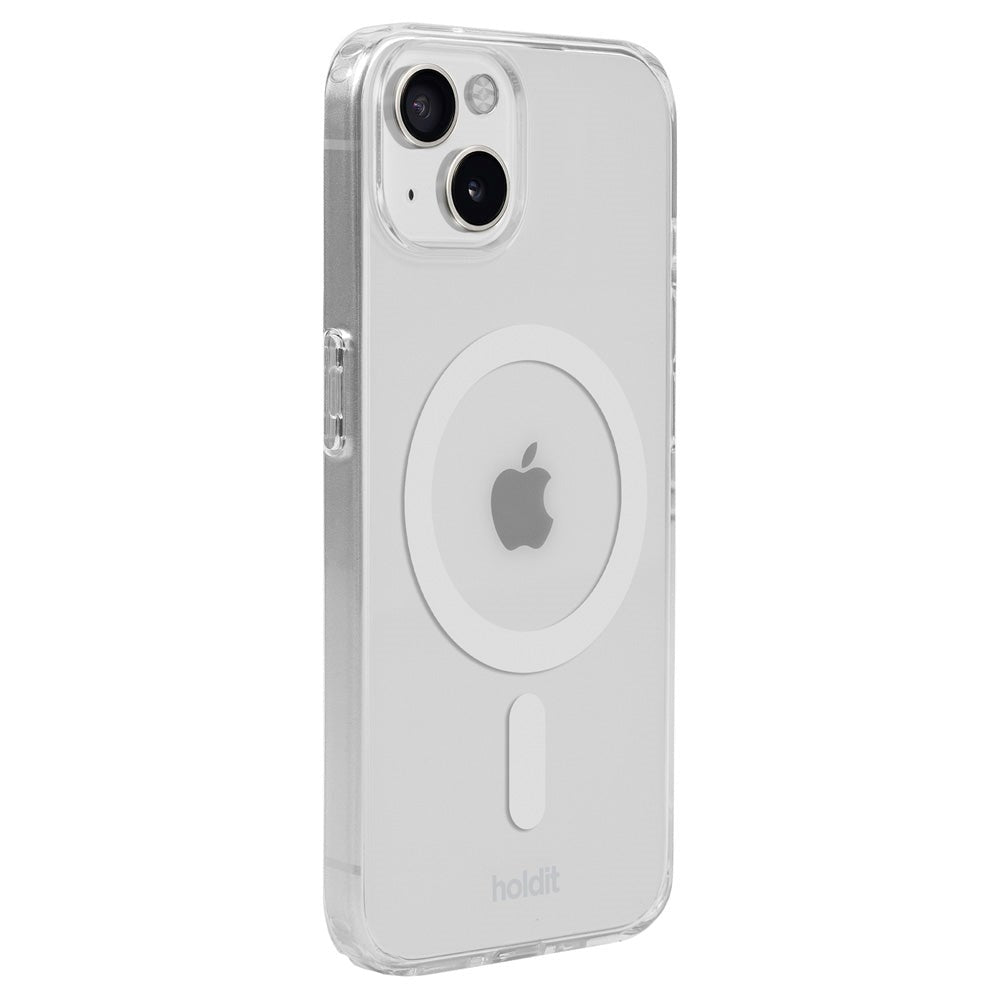 Holdit iPhone 15 / 14 / 13 MagSafe Mobil Cover - Transparent / White