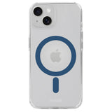 Holdit iPhone 15 / 14 / 13 MagSafe Mobil Cover - Transparent / Denim Blue