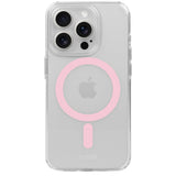 Holdit iPhone 15 Pro Max MagSafe Mobil Cover - Transparent / Pink