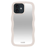 iPhone 12 / 12 Pro Holdit Wavy Case - Light Beige / Mirror