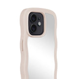 iPhone 12 / 12 Pro Holdit Wavy Case - Light Beige / Mirror