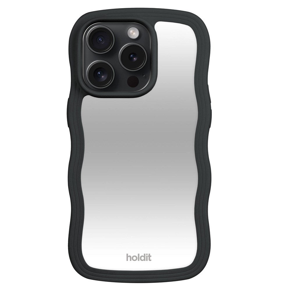 iPhone 14 Pro Holdit Wavy Case - Black / Mirror