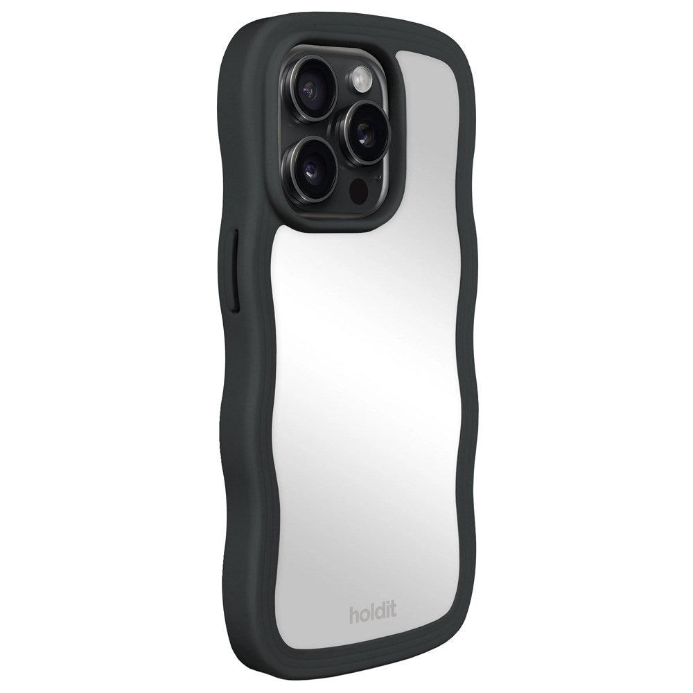 iPhone 14 Pro Holdit Wavy Case - Black / Mirror