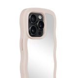 iPhone 14 Pro Holdit Wavy Case - Light Beige / Mirror