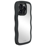 iPhone 15 Pro Holdit Wavy Case - Black / Mirror