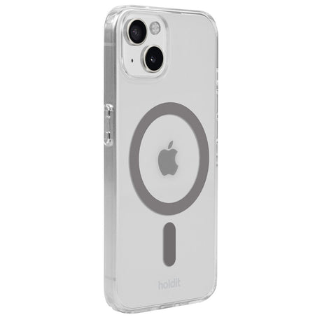 Holdit iPhone 15 / 14 / 13 MagSafe Mobil Cover - Transparent / Space Grey