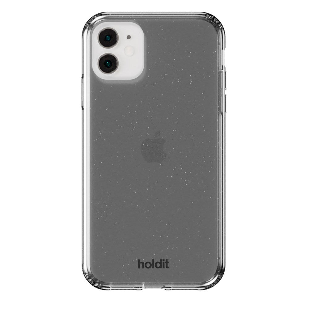 iPhone 11 / XR Holdit Glitter Cover - Sort