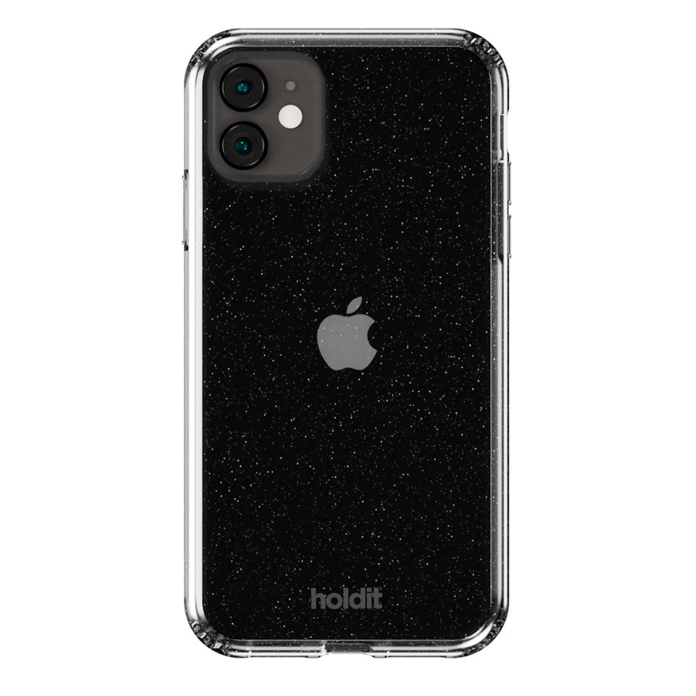 iPhone 11 / XR Holdit Glitter Cover - Sort