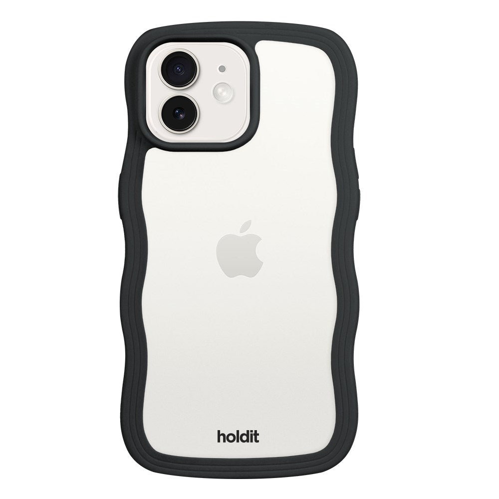 iPhone 12 / 12 Pro Holdit Wavy Case - Black / Transparent
