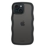 iPhone 15 / 14 / 13 Holdit Wavy Case - Black / Transparent