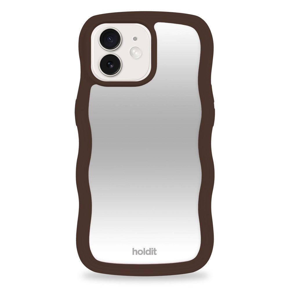 iPhone 15 / 14 / 13 Holdit Wavy Case - Chocolate / Mirror