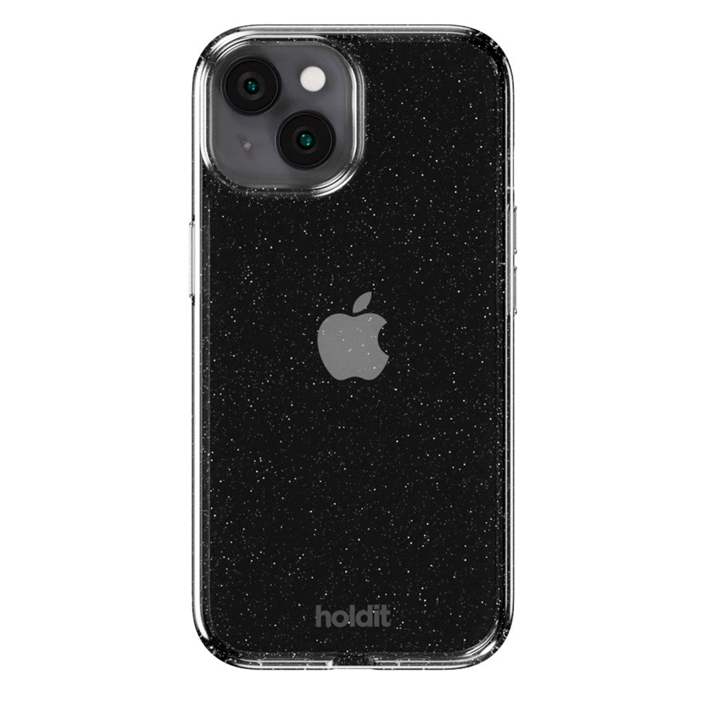 iPhone 15 / 14 / 13 Holdit Glitter Cover - Sort
