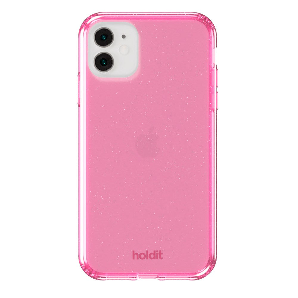 iPhone 11 / XR Holdit Glitter Cover - Lyserød