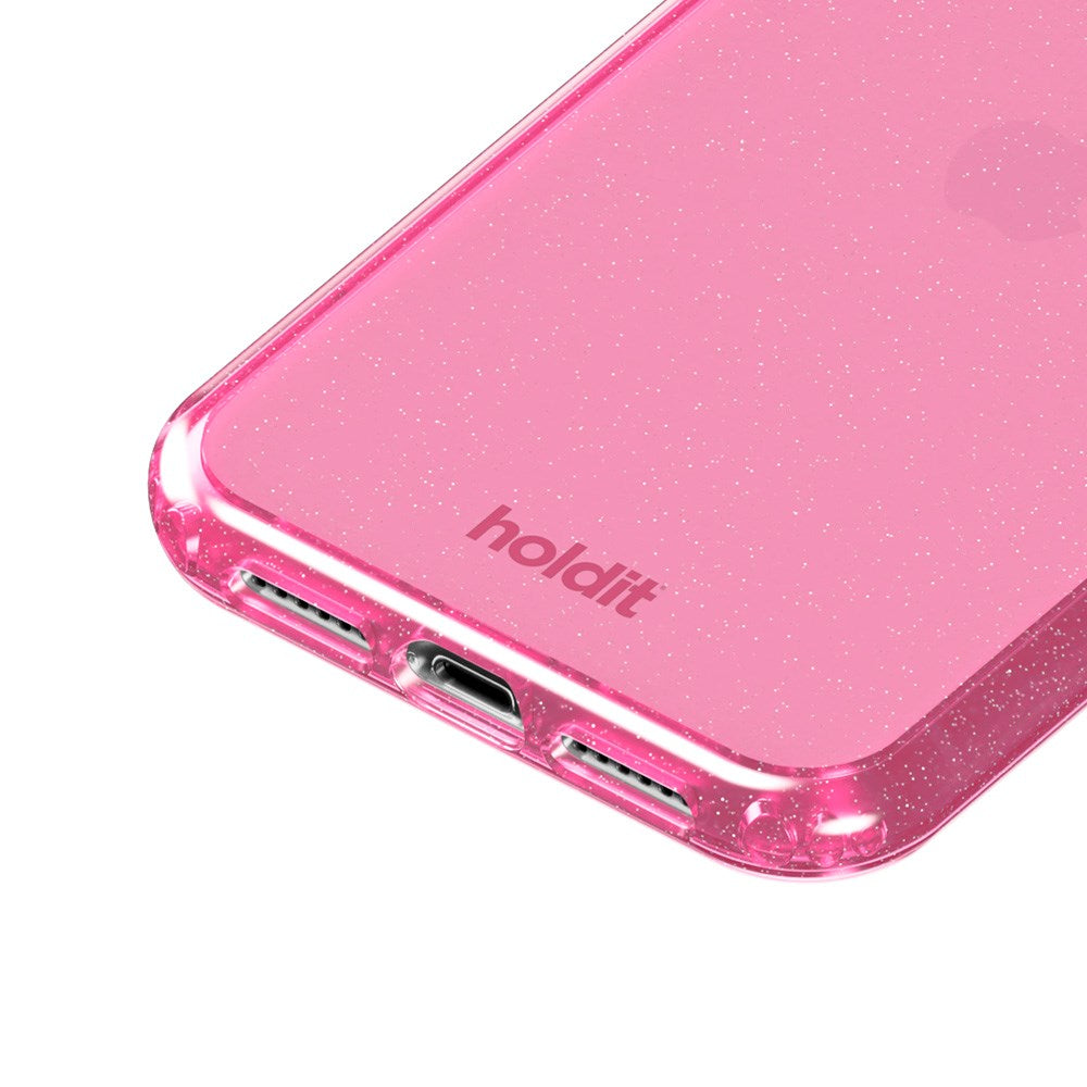 iPhone 11 / XR Holdit Glitter Cover - Lyserød