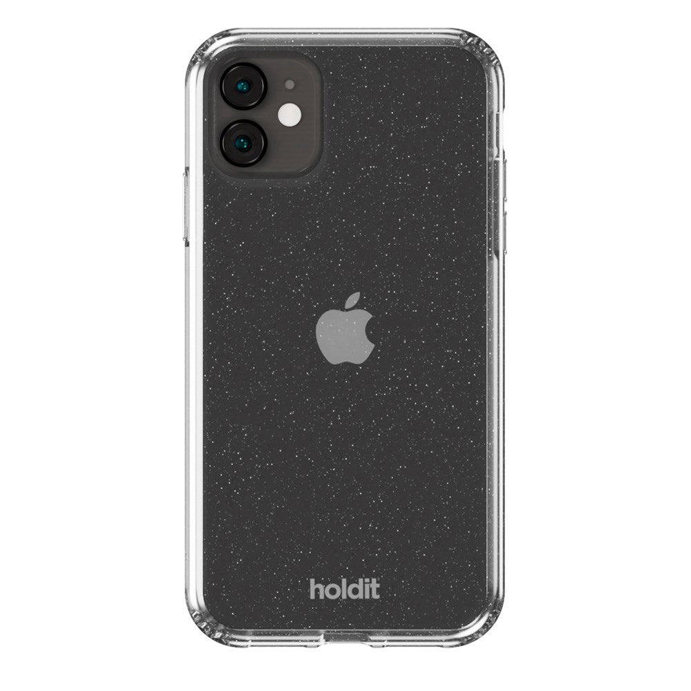 iPhone 11 / XR Holdit Glitter Cover - Hvid