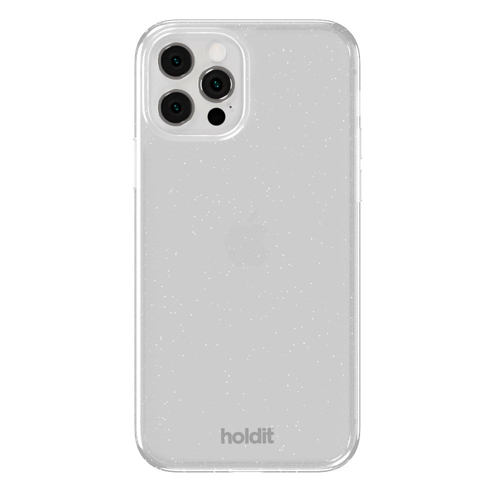 iPhone 12 / 12 Pro Holdit Glitter Cover - Hvid