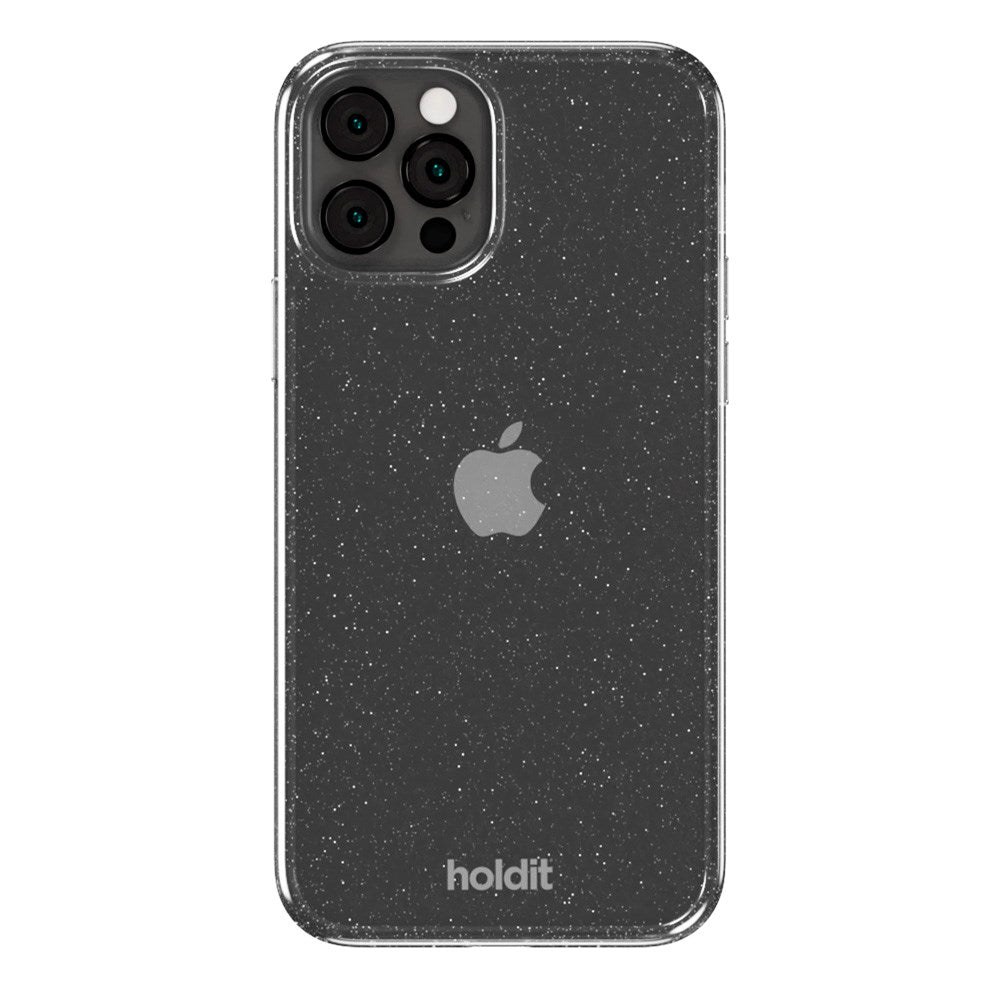 iPhone 12 / 12 Pro Holdit Glitter Cover - Hvid