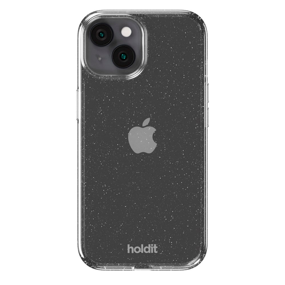 iPhone 15 / 14 / 13 Holdit Glitter Cover - Hvid