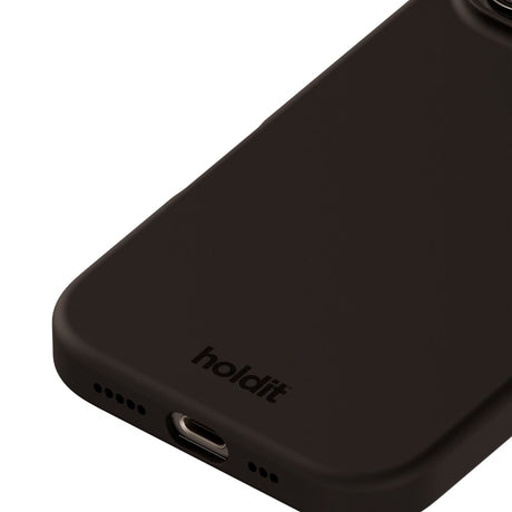 Holdit iPhone 16 Pro Soft Touch Silikone Mobil Cover - Black