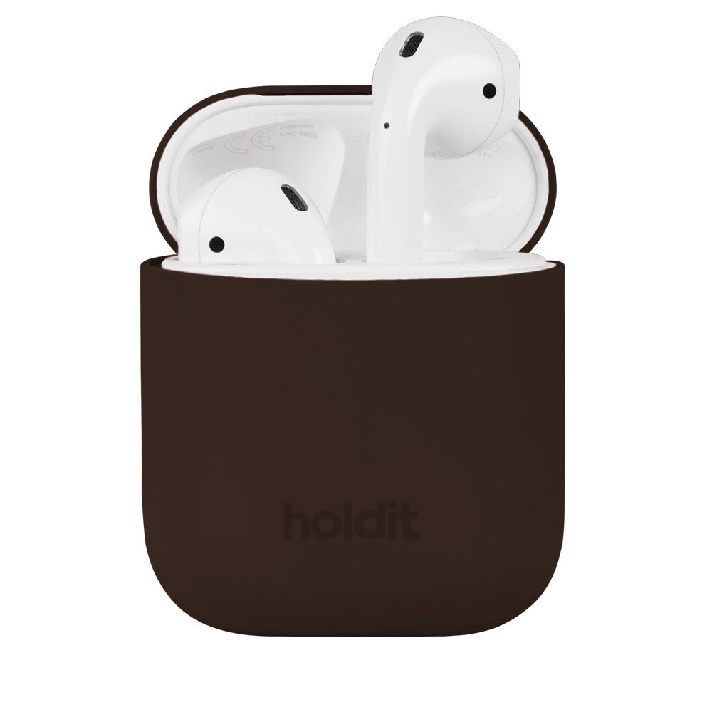 Holdit Nygård Silikone Cover Til AirPods - Chocolate