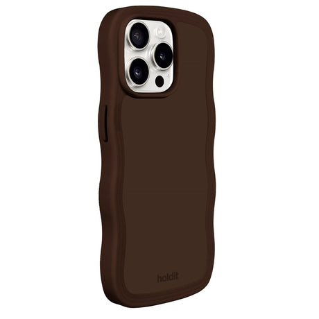 iPhone 15 Pro Holdit Wavy Case - Chocolate