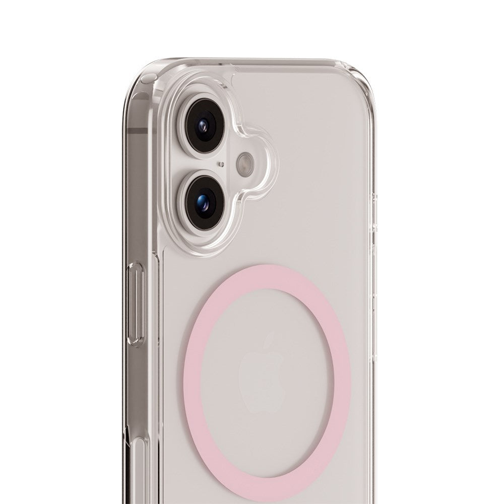 Holdit iPhone 16 MagSafe Mobil Cover - Transparent / Pink